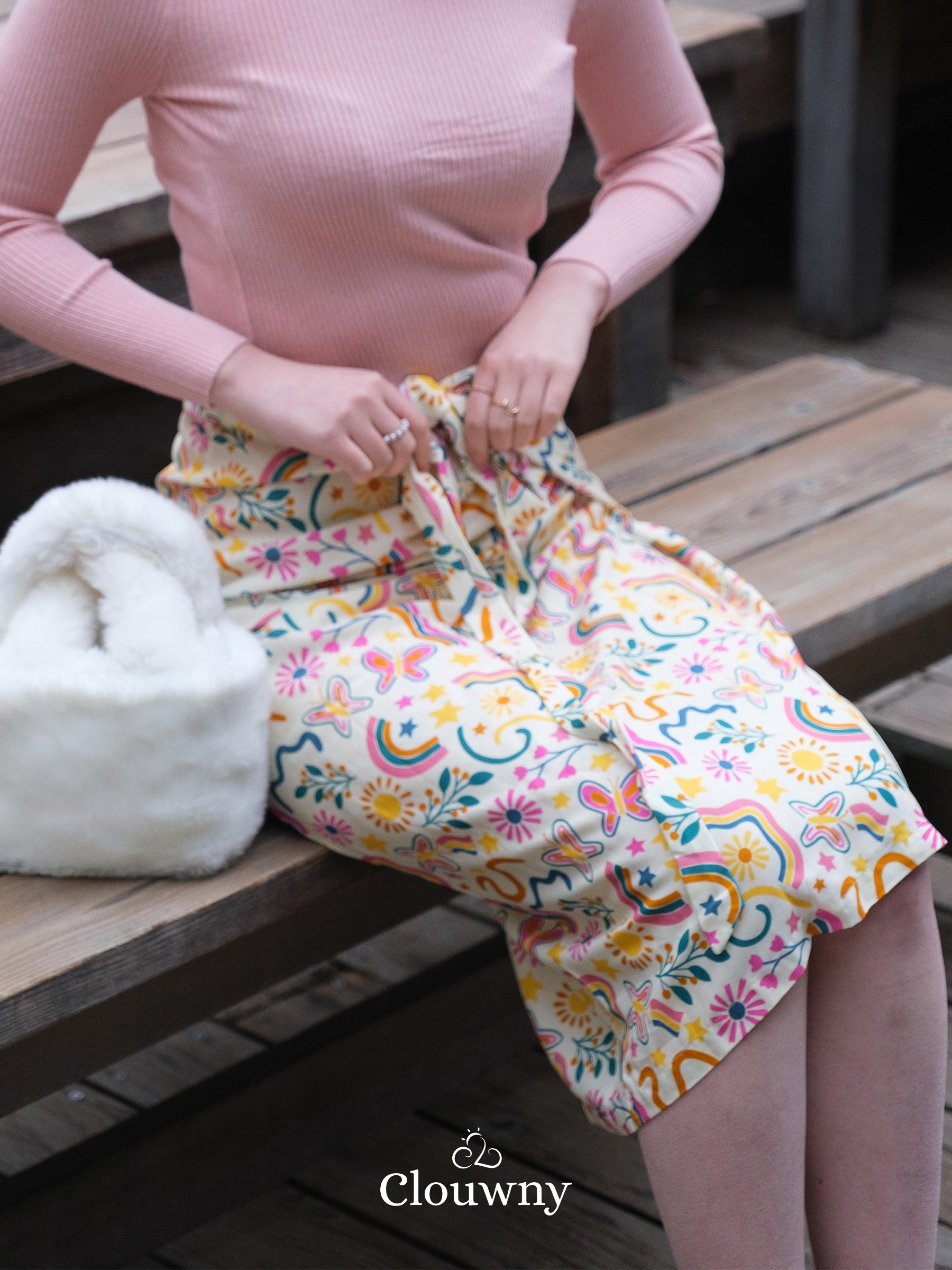 Tsuki Wrap Skirt - Cream